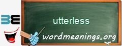 WordMeaning blackboard for utterless